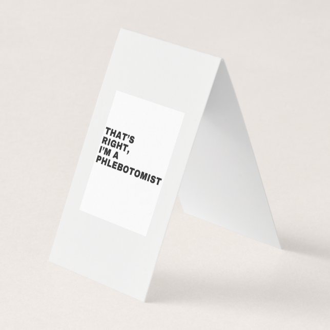 CARTÃO DE VISITA É ISSO, EU SOU UM FLEBOTOMISTA (Frente)