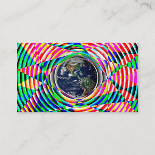 Cartão De Visita Earth Vibes Rainbow por Kenneth Yoncich