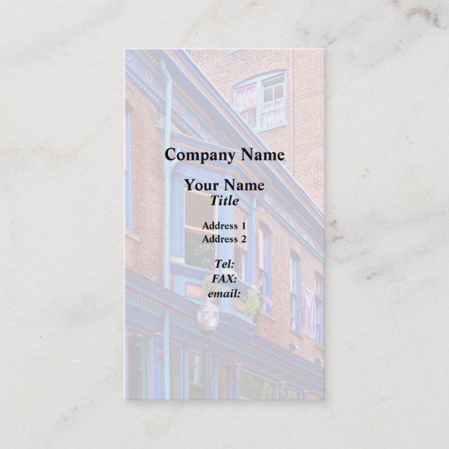 Cartão De Visita Easton PA - Street With Bay Window (Frente)