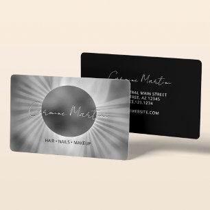 Cartão De Visita Eclipse Celestial Moderno