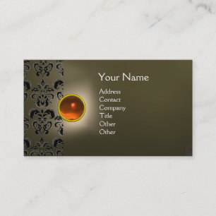 CARTÃO DE VISITA ECLIPSE DAMASK GEM MONOGRAM
