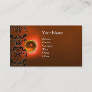 CARTÃO DE VISITA ECLIPSE DAMASK GEM MONOGRAM