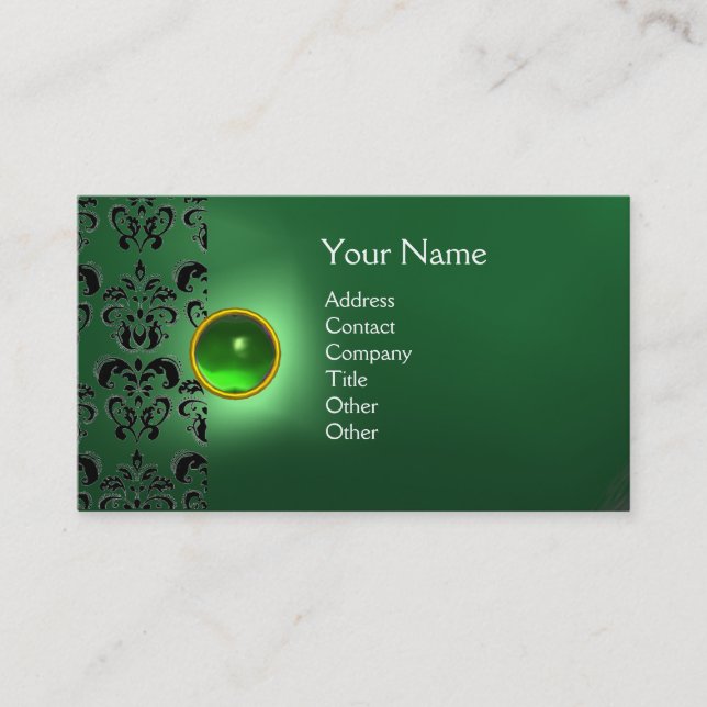 CARTÃO DE VISITA ECLIPSE DAMASK GEM MONOGRAM (Frente)