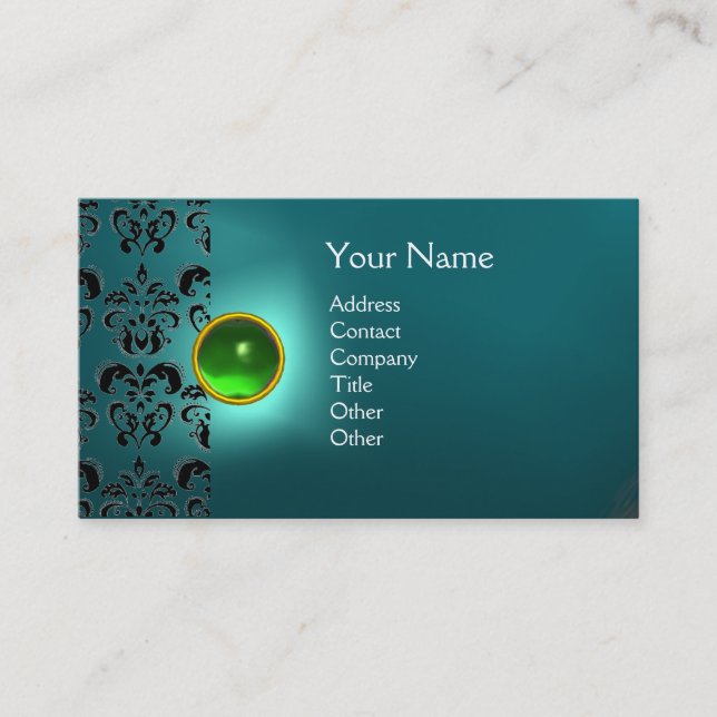 CARTÃO DE VISITA ECLIPSE DAMASK GEM  MONOGRAMA (Frente)