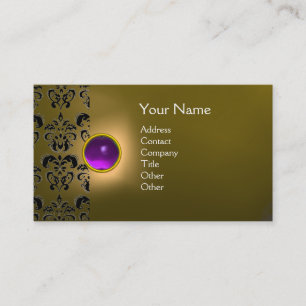 CARTÃO DE VISITA ECLIPSE DAMASK GEM  MONOGRAMA
