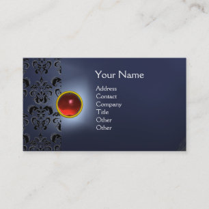 CARTÃO DE VISITA ECLIPSE DAMASK GEM MONOGRAMA