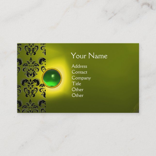 CARTÃO DE VISITA ECLIPSE DAMASK GEM  MONOGRAMA (Frente)