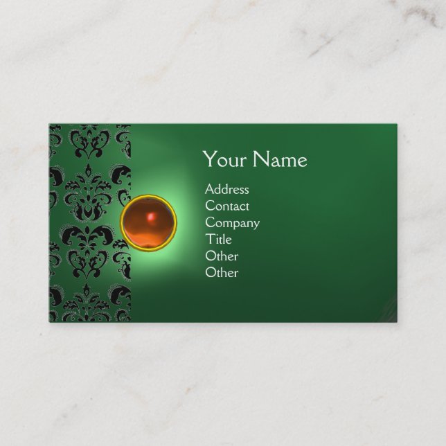 CARTÃO DE VISITA ECLIPSE DAMASK GEM  MONOGRAMA (Frente)