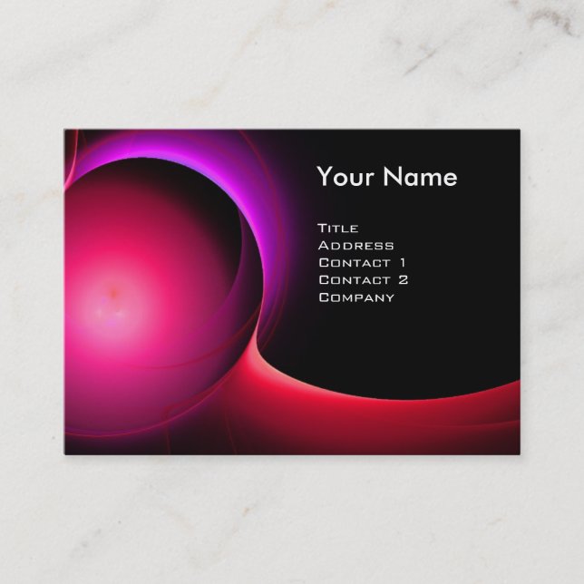 Cartão De Visita ECLIPSE MONOGRAM Rosa preto vibrante (Frente)