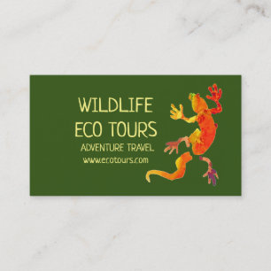 Cartão De Visita Eco viagem aventura tours gecko willife