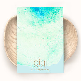 Cartão De Visita Ecrã Aqua Azul Aqua