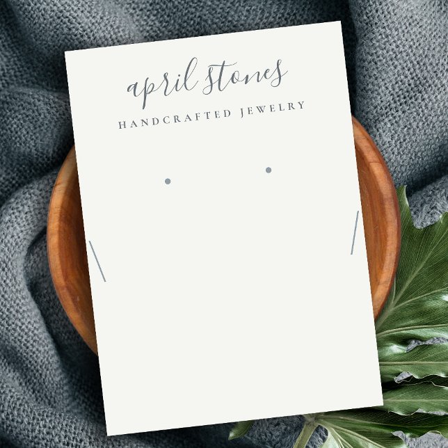 Cartão De Visita Ecrã de Orelha do Colar Branco de Cinzas Pretas de (Criador carregado)