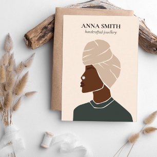 Cartão De Visita Ecrã de Piercing do Nariz da Mulher Inclusiva excl