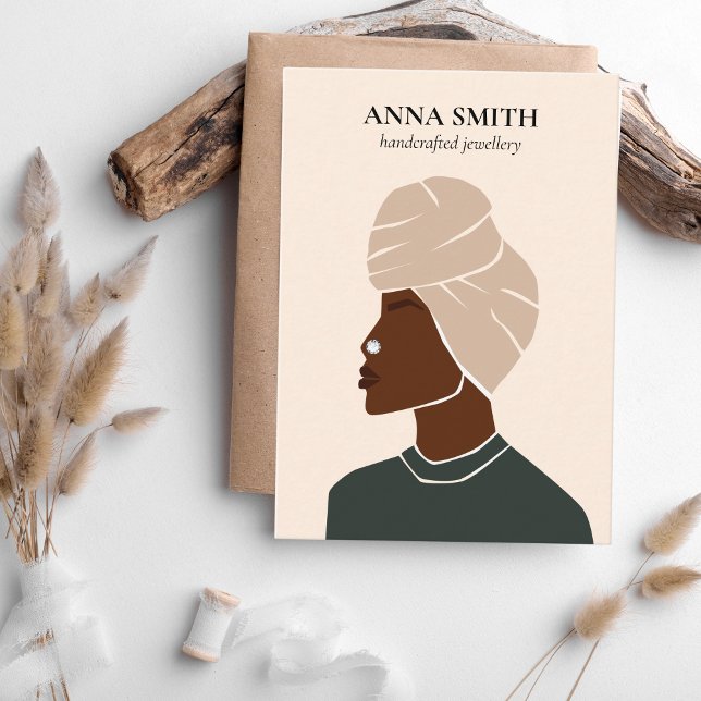 Cartão De Visita Ecrã de Piercing do Nariz da Mulher Inclusiva excl (Criador carregado)