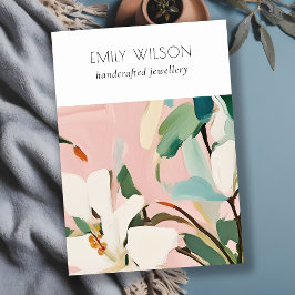 Cartão De Visita Ecrã de Vazio Floral Pintado Colorida Boho