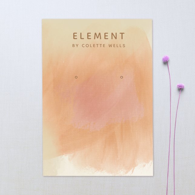 Cartão De Visita Ecrã do Boho Terracotta Watercolor (Criador carregado)