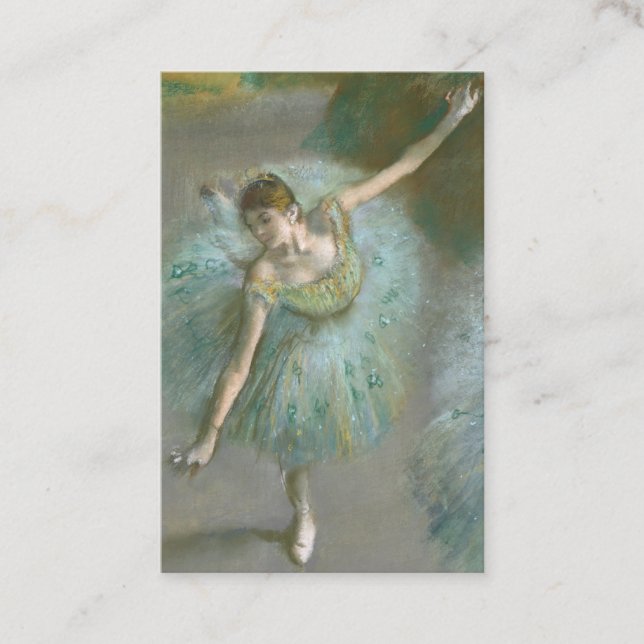 Cartão De Visita Edgar Degas| Dançarina em verde (Frente)