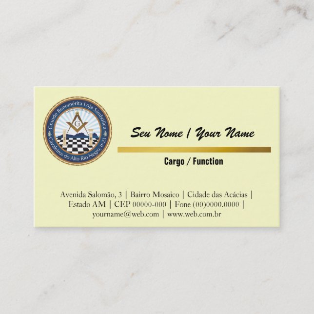 Cartão de Visita Editável da CARN Brasil (Frente)