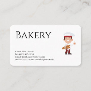 cartão de visita editável de padaria