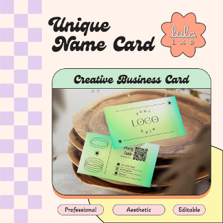 Cartão de visita editável de tendência de gradient