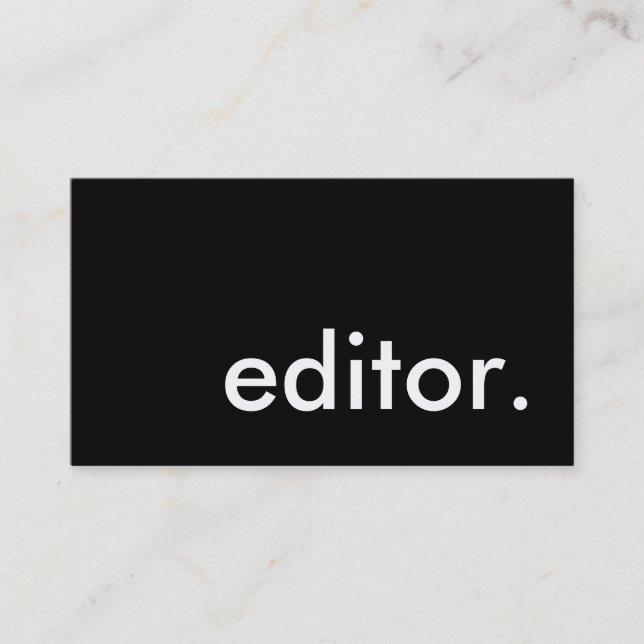 Cartão De Visita editor. (Frente)