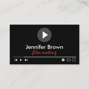 Cartão De Visita Editor de Produção de Filme Youtuber Diretor de Ví