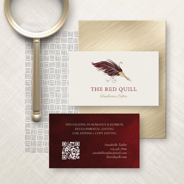 Cartão De Visita Editor do revisor (Criador carregado)