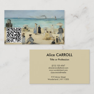 Cartão De Visita Edouard Manet - Na Praia, Boulogne - Código QR