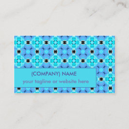 Cartão De Visita Edredão azul do Aqua abstrato moderno vibrante da