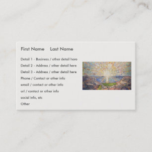 Cartão De Visita Edvard Munch Mural Painting The Sun (Solen) (1911)