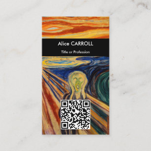 Cartão De Visita Edvard Munch - O Código de Gritar 1910 - QR