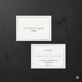 Cartão De Visita efeito Dourado, borda dourada