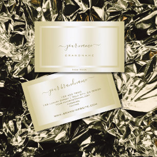 Cartão De Visita Efeito Dourado de Captura de Olhos com Frame Profe