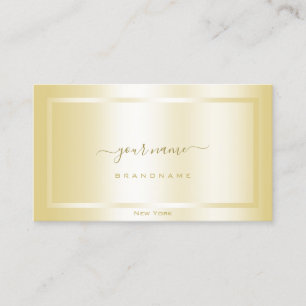 Cartão De Visita Efeito Dourado Luxurioso com Frame Professional