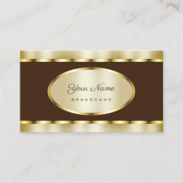 Cartão De Visita Efeito Dourado Luxurioso com o profissional castan
