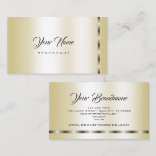 Cartão De Visita Efeito Dourado Luxurioso Profissional e Simples