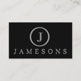 Cartão De Visita Efeito embutido do logotipo minimalista do monogra