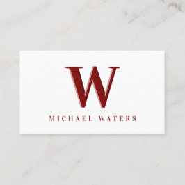 Cartão De Visita Efeito embutido do logotipo minimalista do Monogra