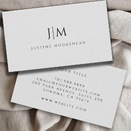Cartão De Visita Efeito Lincolen Minimalista do Monograma Moderno