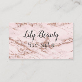 Cartão De Visita Efeito Marble Rosa Esmagado