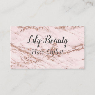 Cartão De Visita Efeito Marble Rosa Esmagado