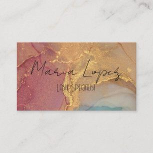 CARTÃO DE VISITA EFEITO MARÍTIMO DO GELO DE CHIC BLUSH