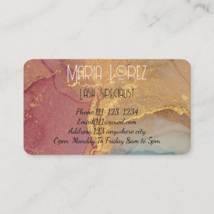 CARTÃO DE VISITA EFEITO MARÍTIMO DO GELO DE CHIC BLUSH