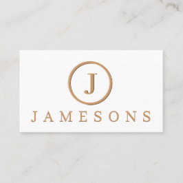 Cartão De Visita Efeito monograma minimalista embutido