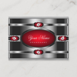 Cartão De Visita Efeito Prateado Aparentado e Cores de Gradiente Ve