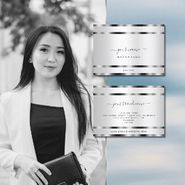 Cartão De Visita Efeito prateado excepcional profissional e moderno