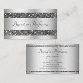 Cartão De Visita Efeito Prateado Luminoso - Estrelas de Luminosidad