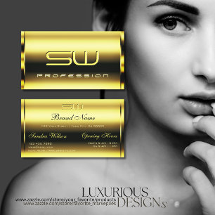 Cartão De Visita Efeitos Dourados notáveis Qualidade das Letras 3D