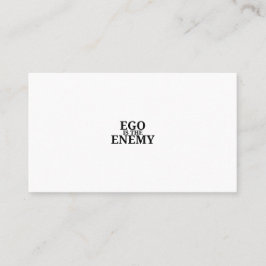 Cartão De Visita Ego É O Inimigo Minimalista Máquina de Escrever Ne