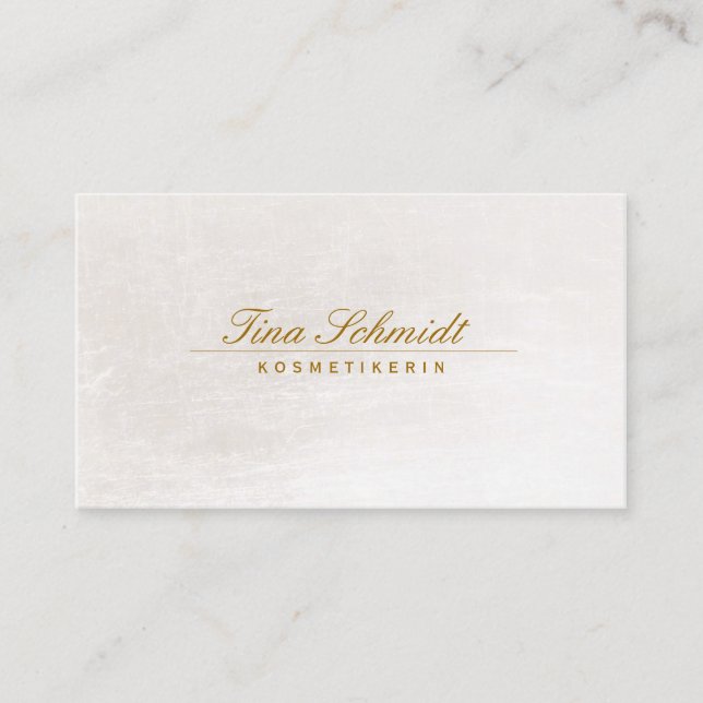 Cartão De Visita Einfache elegante Kosmetik Salon Spa Visitenkarte (Frente)